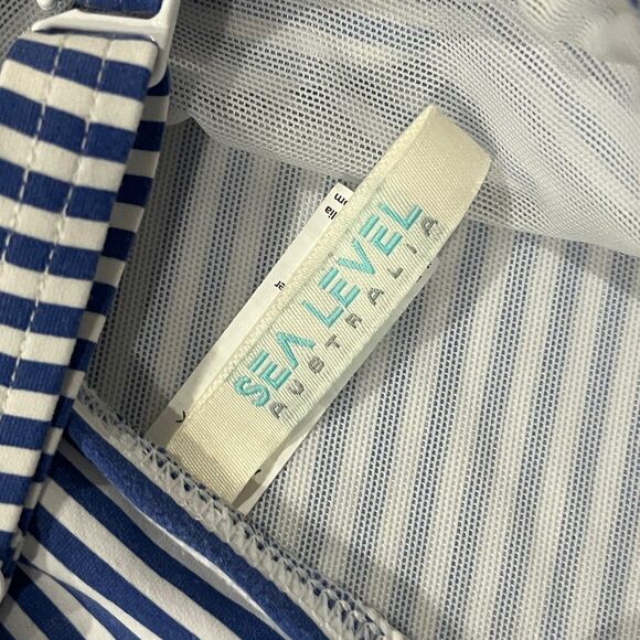 SEA LEVEL AUSTRALIA Sorrento Striped One-Piece Ruched Swimsuit Women's Size US 6 - Picture 4 of 9